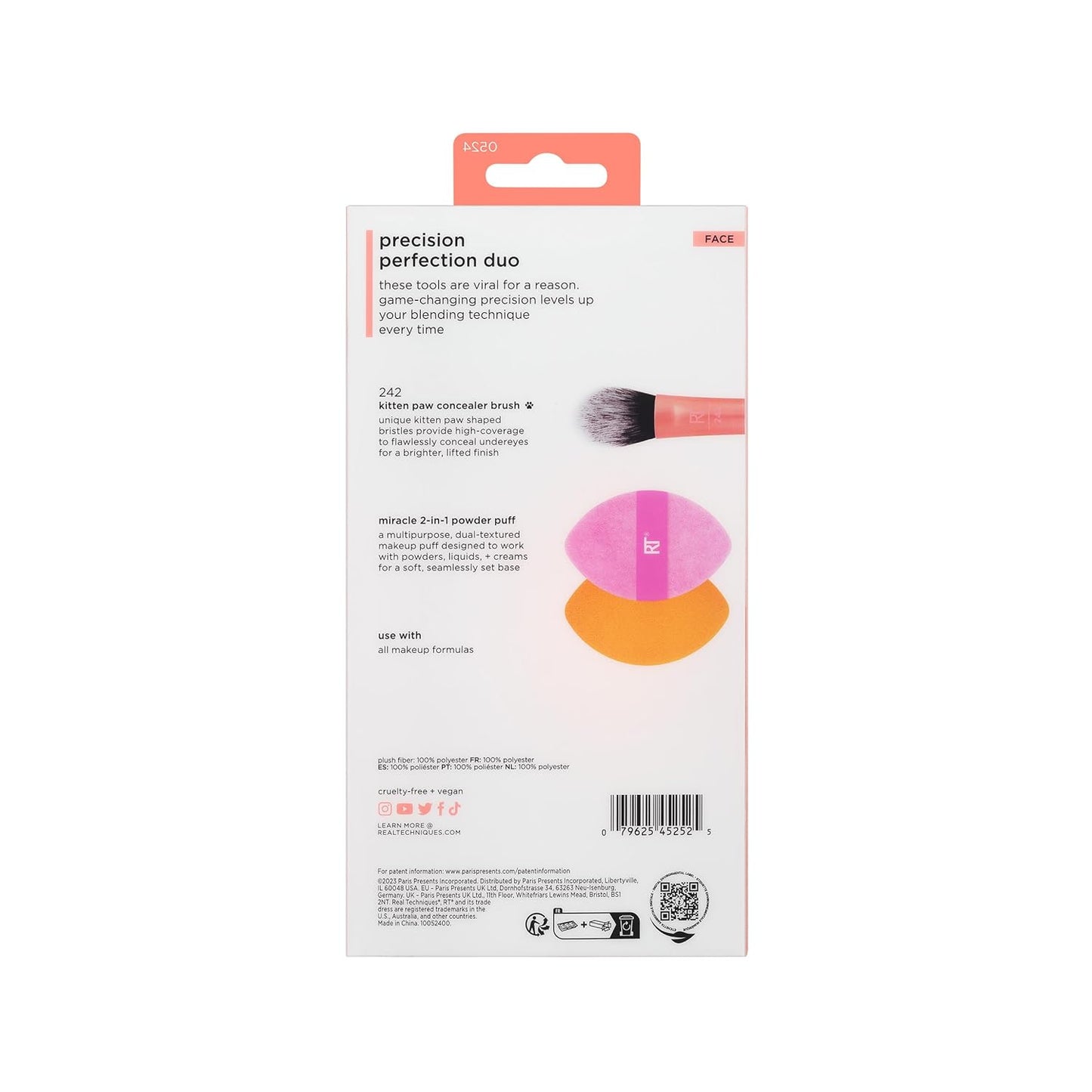 Real Techniques Brightening Concealer Makeup Brush, Viral Kitten Paw Brush Conceals Under Eyes, & Imperfections, Cover Dark Circles, For Brightener & Concealer, RT 242 Brush, Cruelty-Free, 1 Count