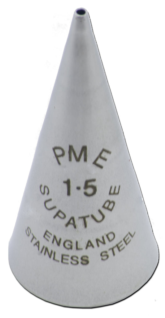 PME - ST1.5 Seamless Stainless Steel SupaTube Writer #1.5 Decorating Tip, Standard, Silver