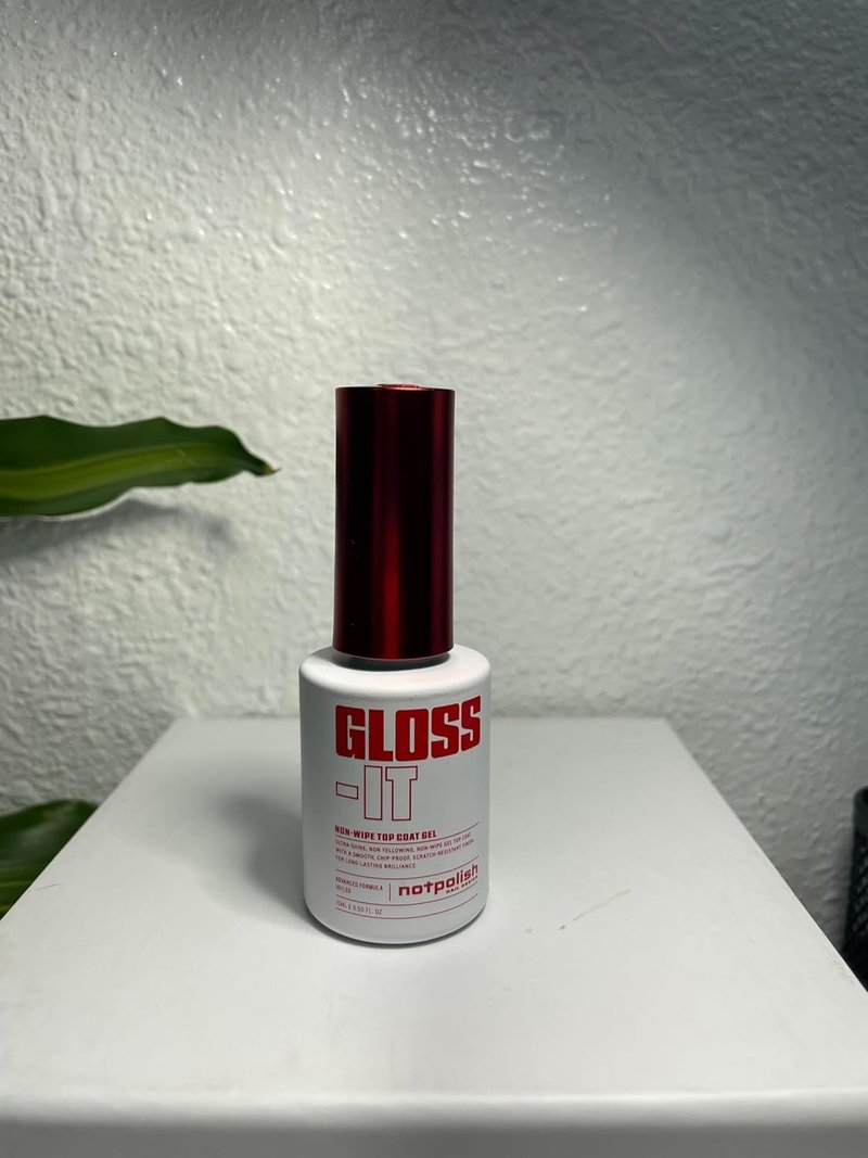 Gloss-It Nail Top Coat - No-Wipe Clear Gel Polish for Shiny, Long-Lasting Finish | Quick-Curing, Chip-Resistant (0.5 oz)