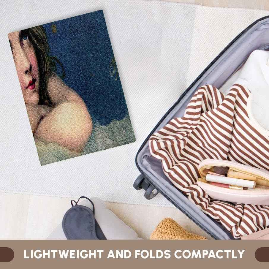 3D Rose Image of Victorian Angel Close-up with Canvas Effect Hand Towel, 15" x 22", Multicolor