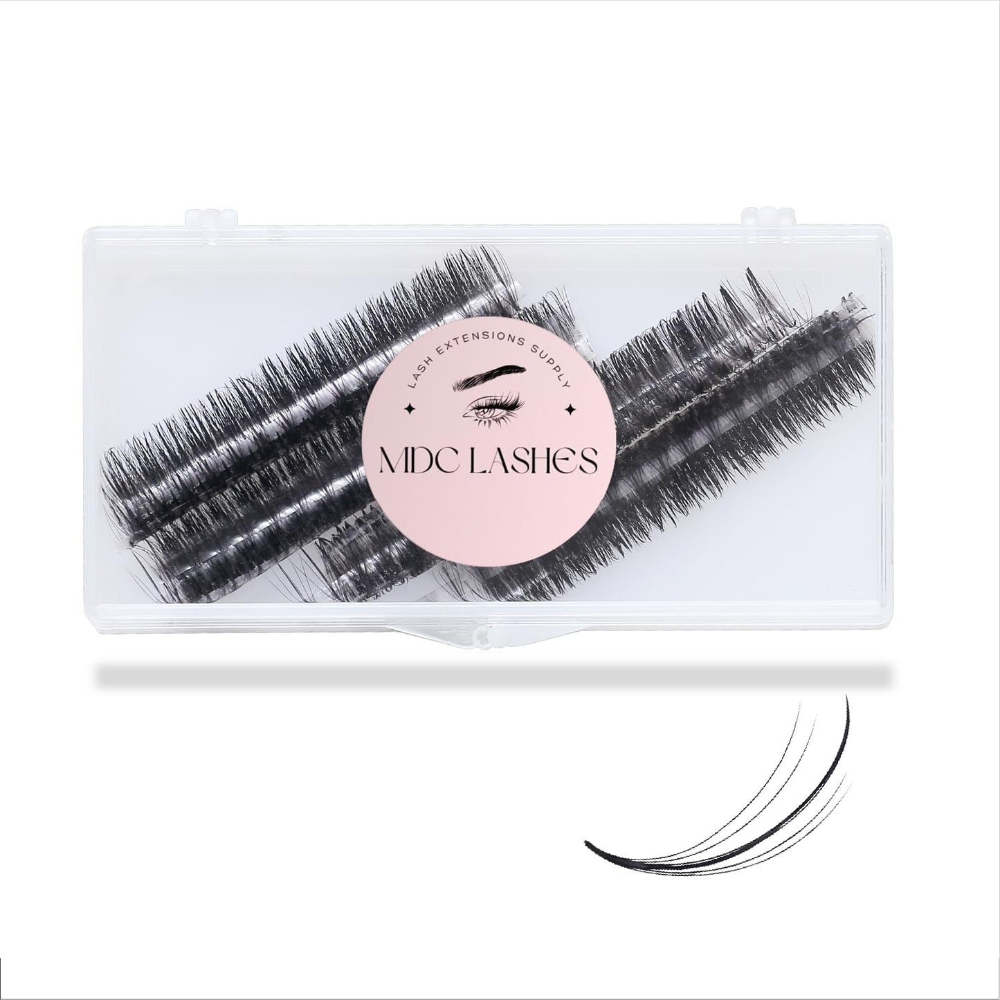 MDC LASHES 1000fans Promade Wispy Lash Extension Volume Lashes 0.05-0.07 Thickness, C/D/CC Curl, 8-18mm Loose Fans False Eyelashes 5D 7D 9D for Fluffy Eyelash Cluster (7D-0.07-C 14mm)