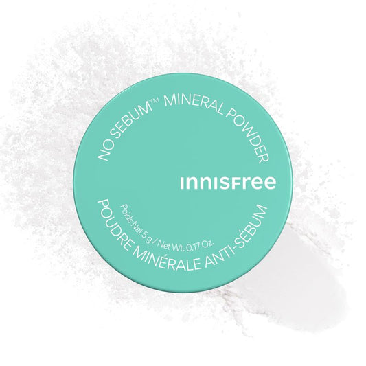 innisfree No Sebum Matte Mineral Powder | Korean Loose Setting Powder for Oil and Shine Control | Blurs Fine Lines and Imperfections | Lightweight, Natural Finish | Translucent