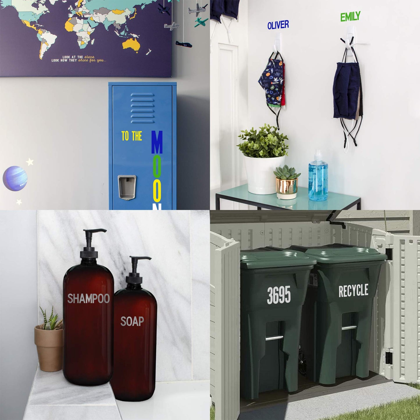 Graphic Products Duro 1-inch Gothic Vinyl Letters and Numbers Set, Gold