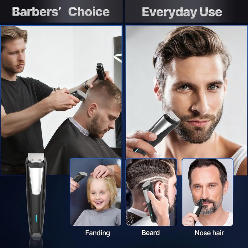 Valano Beard Trimmer - All-in-One Cordless Electric Hair Clippers for Men | Rechargeable Grooming Kit for Mustache, Nose & Body