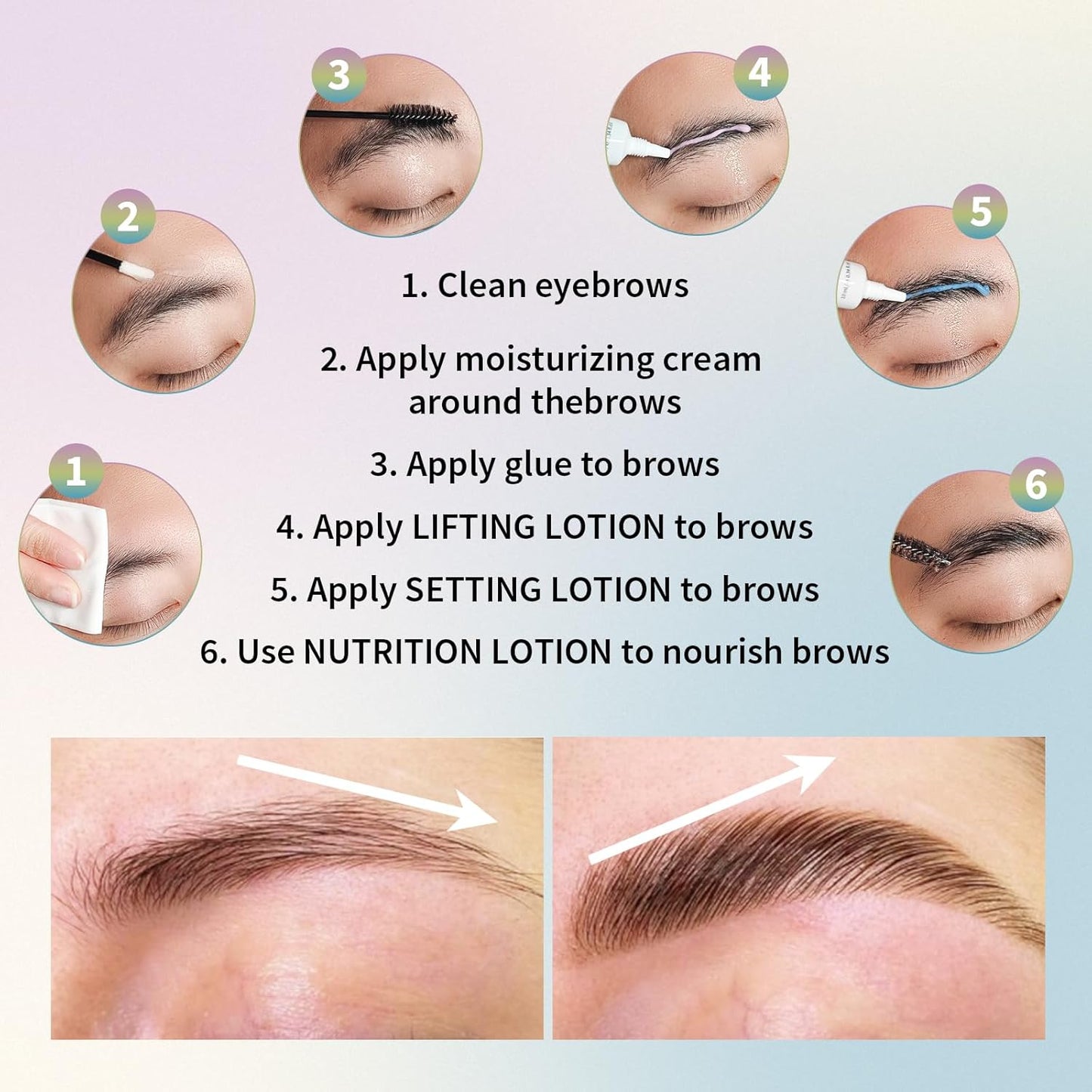 Korean Lash Lift Kit - Easy Apply Brow Lamination for Natural Results | Instant Lifting & Curling with Glue Balm