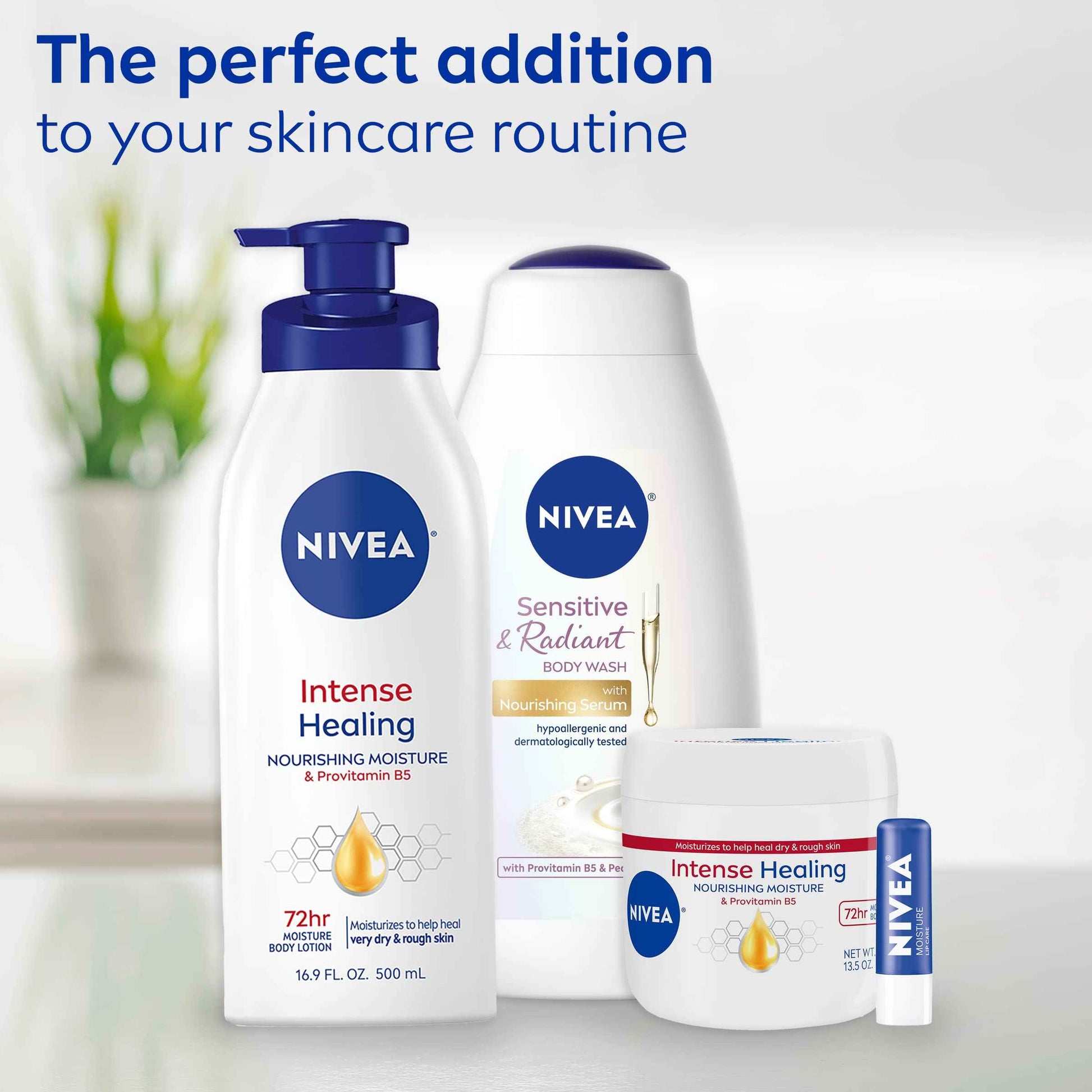 Nivea Intense Healing Cream, Moisturizing Body Cream for Dry Skin, 13.5 oz jar (Pack of 2)