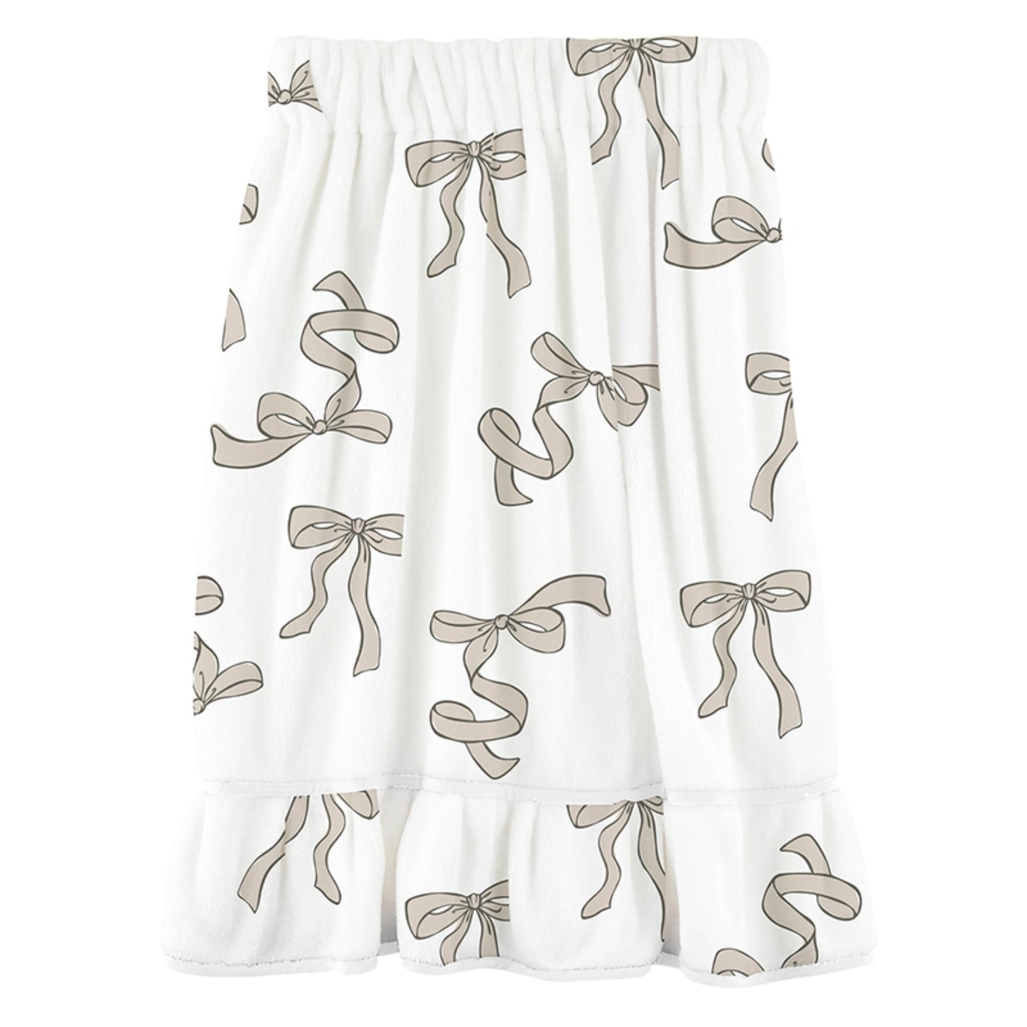Bella Sleep + Spa Ultra Soft Plush Luxury Spa Shower Bath Wrap with Adjustable Closure, One Size, Flax Bows