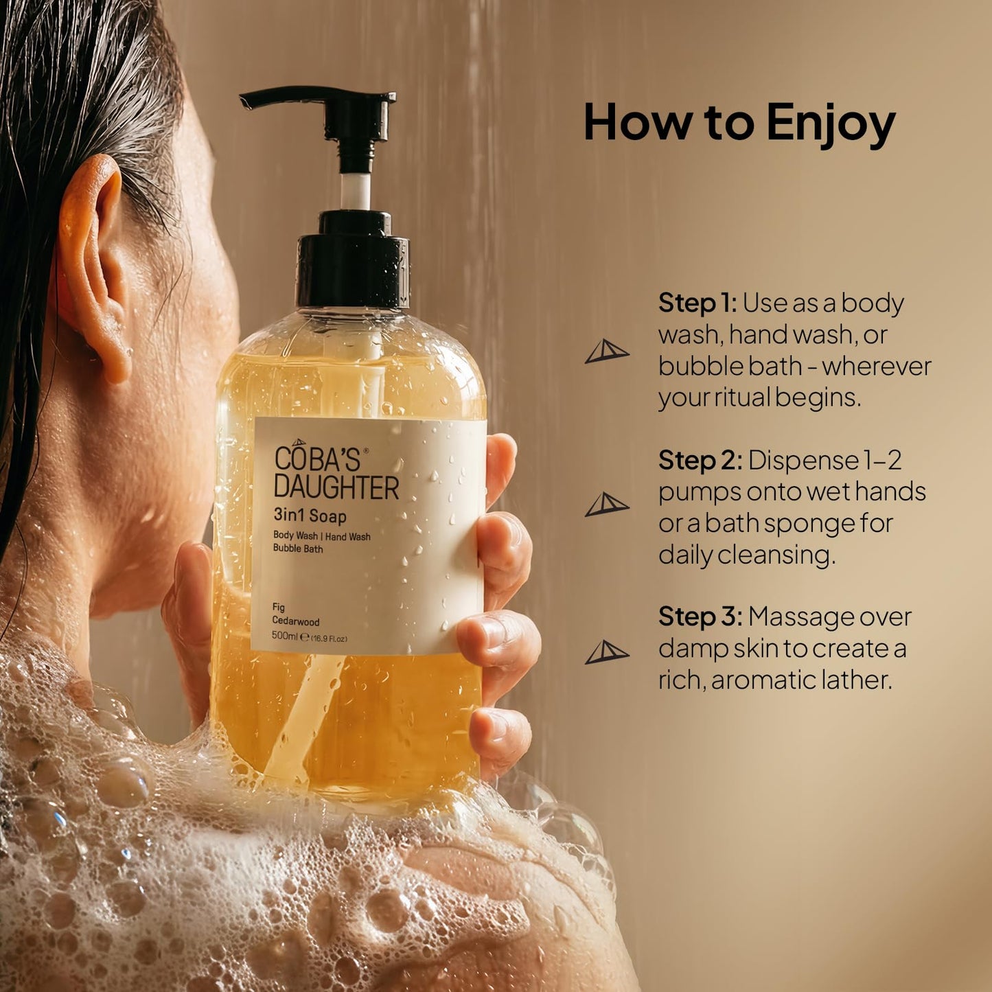 COBA'S DAUGHTER 3-in-1 Soap | Bubble Bath, Body Wash & Hand Wash 16.9oz