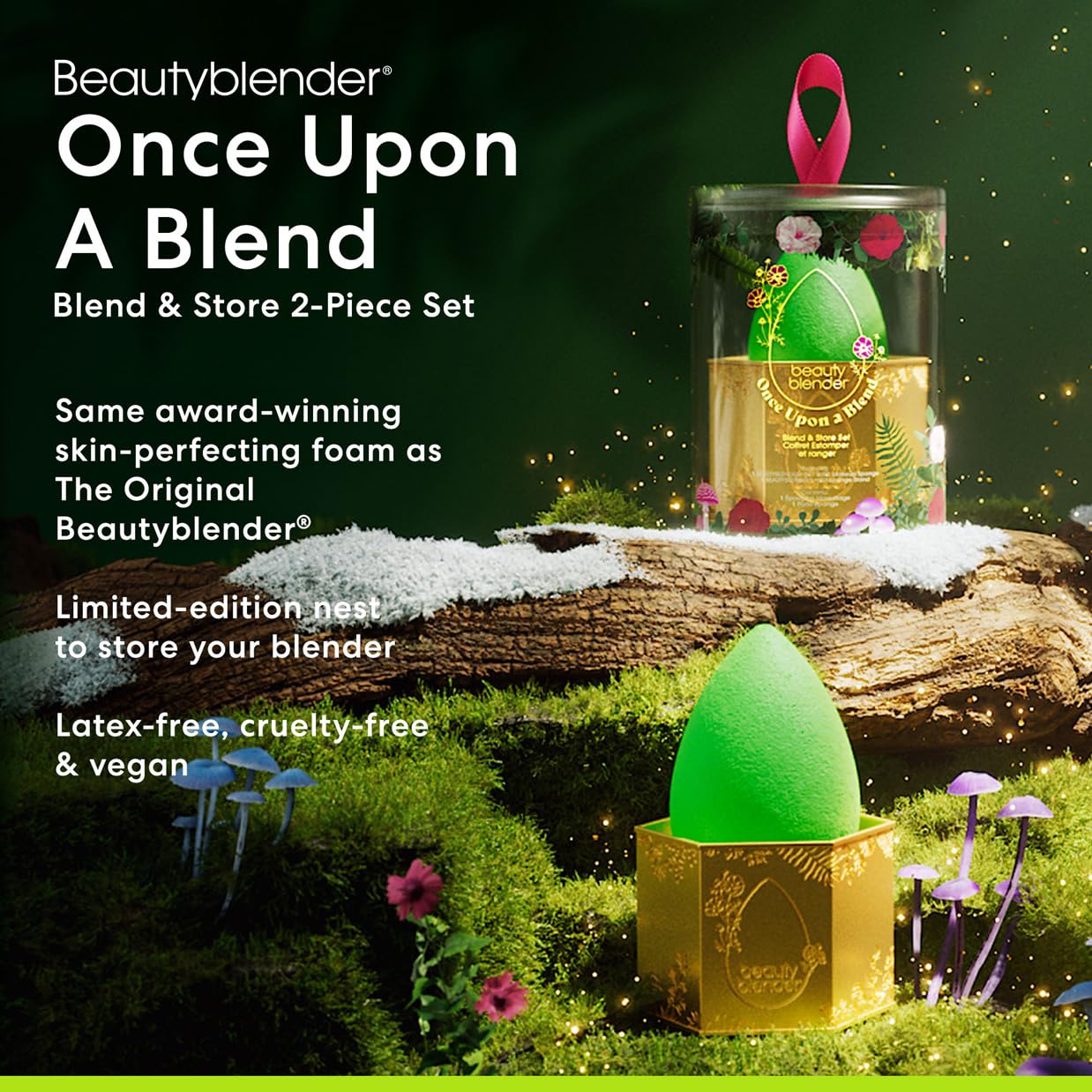 Beautyblender® | House of Bounce Set – Makeup Sponge & Sponge Storage Stand, Professional Smooth Blending Application, Vegan & Cruelty Free, Made in the USA