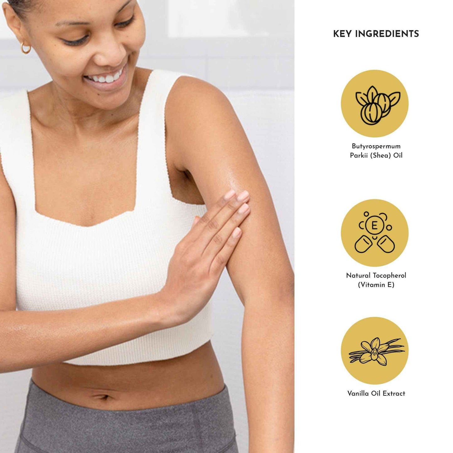 BOLDEN Sweet Vanilla Shea Body Oil with Vitamin E | Stretch Mark Pregnancy Care | 100% Natural Moisture Shea Oil | Lightweight After Shower Body Oil | 3.4 Fl Oz