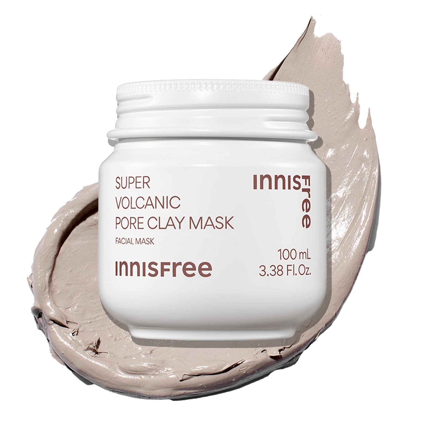 innisfree Super Volcanic Clay Mask, Premium Korean Skincare with AHA and Natural Clusters for Deep Pore Detox, Gentle Exfoliation, Oil Control