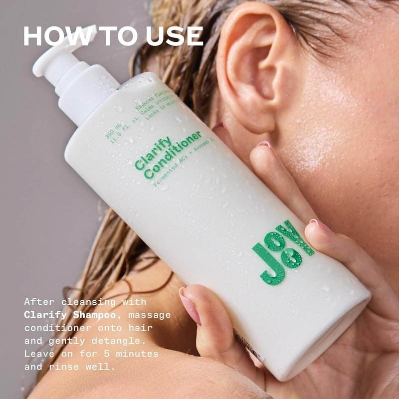 JOOY Clarify Conditioner - Weightless Hydration for All Hair Types | Soothes Scalp & Reduces Flakiness, 11.8 fl oz