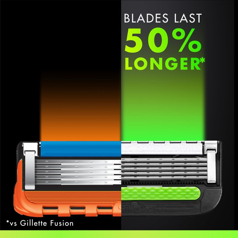 Gillette Labs Men's Shaving Razor, 1 Handle, 4 Blade Refills, Magnetic Stand