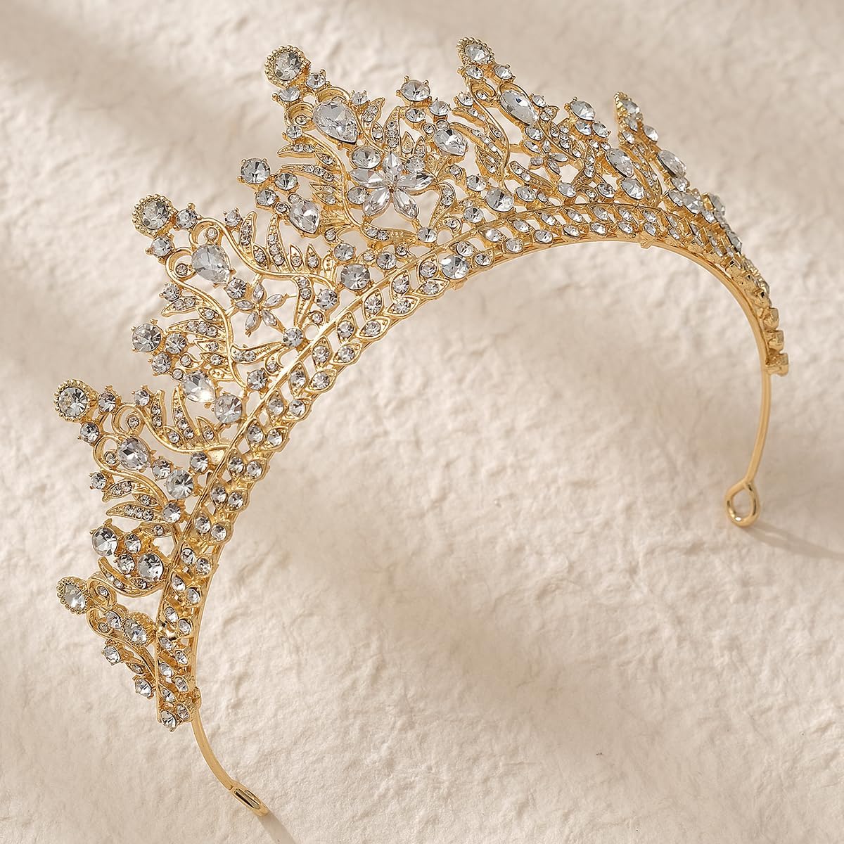 Crystal Wedding Tiara for Women - Royal Queen Crown Headband | Metal Princess Design for Bride, Birthday, Prom