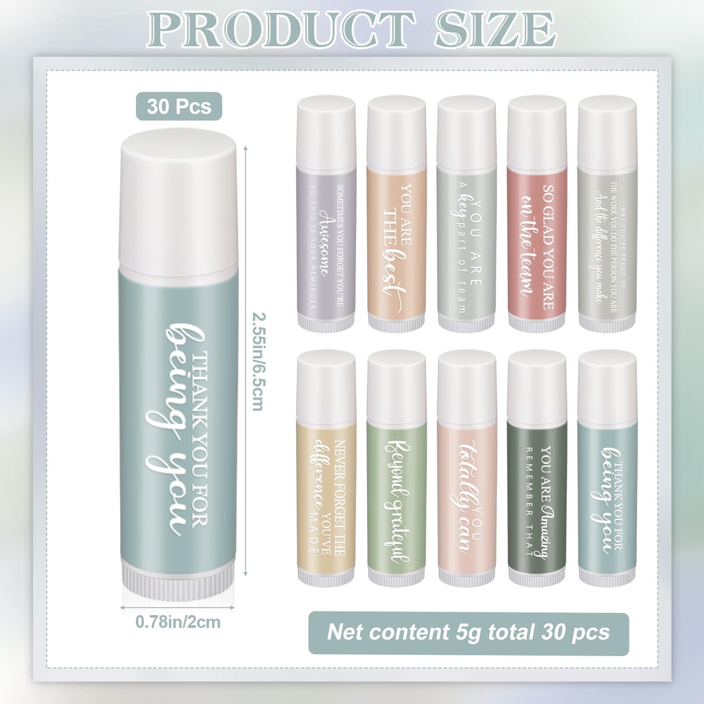 Swiffen 50 Sets Employee Appreciation Gifts Lip Balm Bulk Thank You Gifts for CNA Nurse Paraprofessional Women Team Coworkers Staff Volunteer Baby Shower Bridal Wedding Favors for Guests