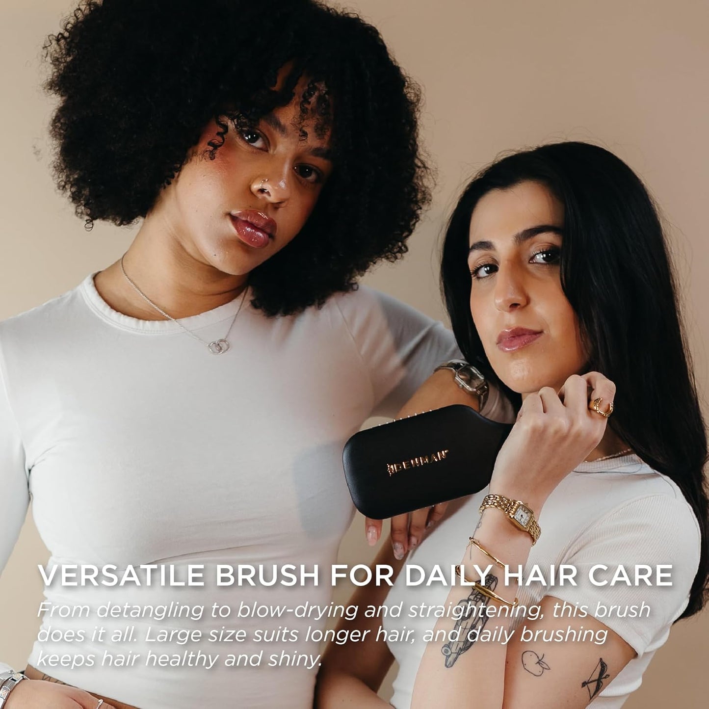 Denman Gentle Paddle Hairbrush - Comfortable Detangling & Blow-Drying Tool | Ideal for All Hair Types