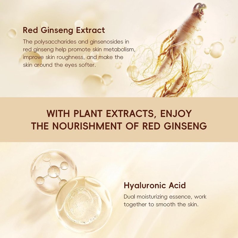 Rice Eye Cream - Moisturizing Eye Roller with Ginseng Extract | Reduces Fine Lines & Dark Circles