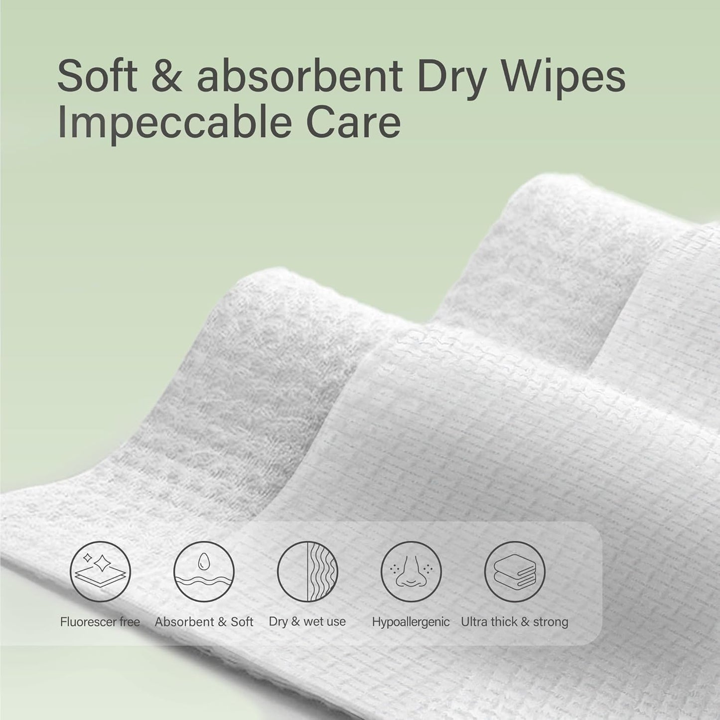 Facial Towels - Large Makeup Remover Towelettes | 11.8 x 9.8 Inch, 200 Count Value Pack