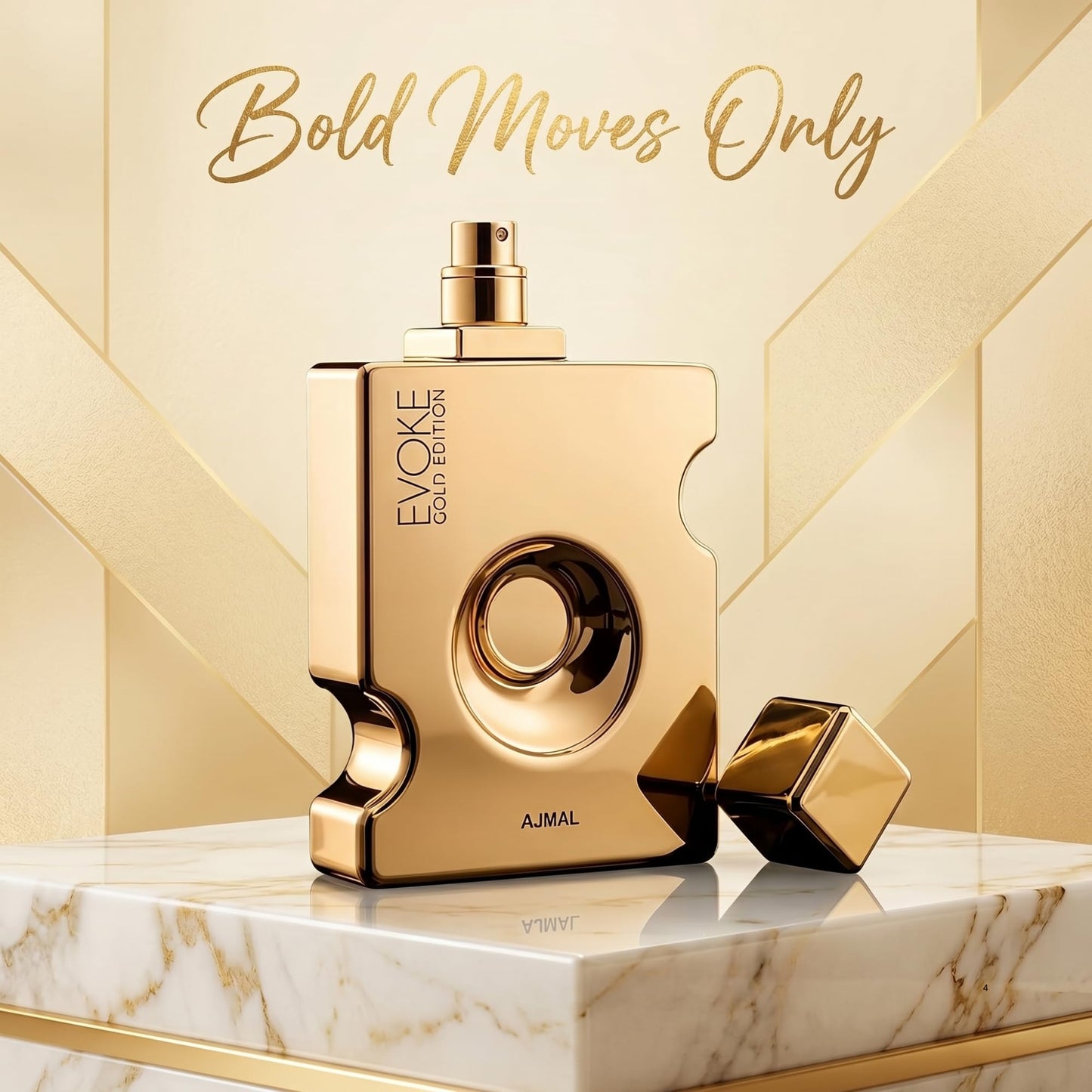 Ajmal Evoke Gold Eau de Parfum for Women, 2.5 fl oz / 75 ml, Floral Woody Musky Elegant Fragrance, Long Lasting Women’s Perfume, Made in Dubai