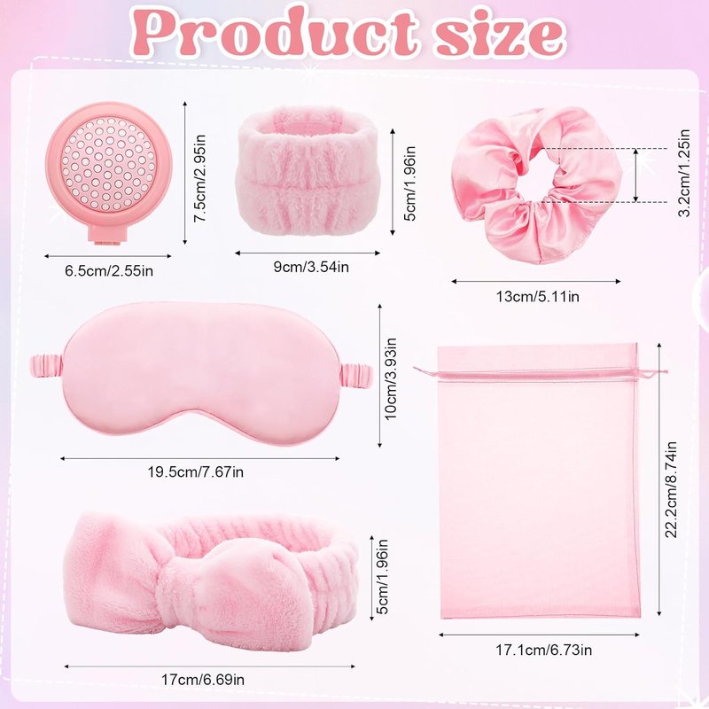 Spa Sleepover Party Supplies - 36 Pcs Set for Girls | Includes Headbands, Eye Masks, Scrunchies & More