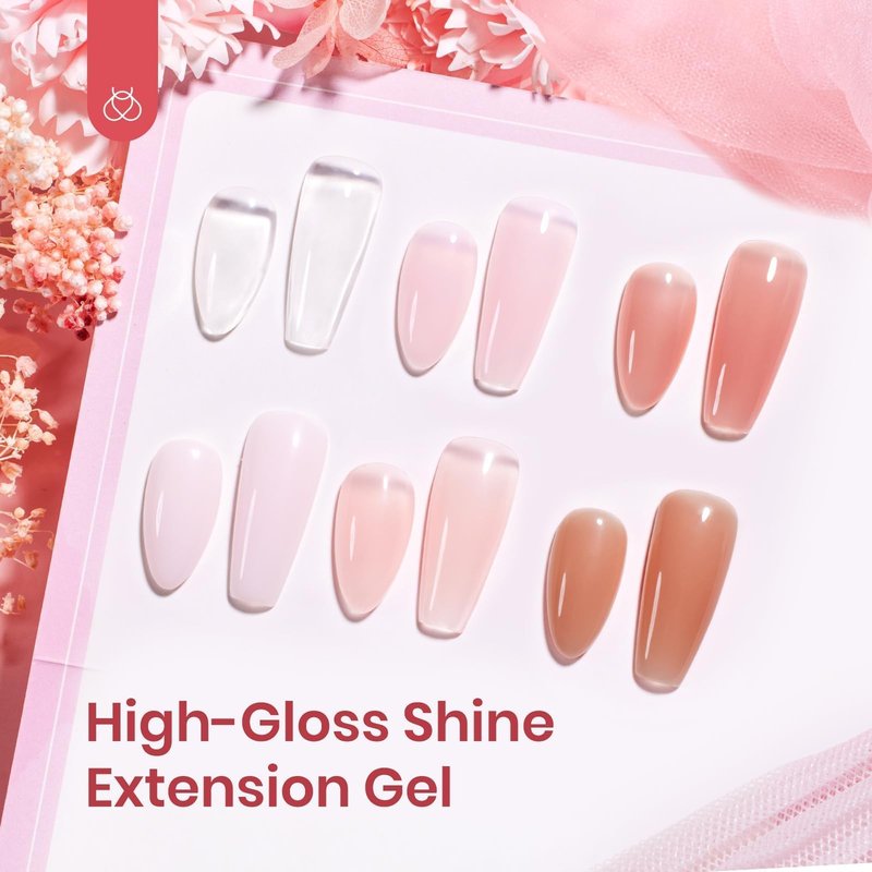 Beetles Poly Extension Gel Nail Kit 6 Colors Poly Nail Gel With Mini Nail Lamp Pink Nude Purple Poly Nail Gel Starter Kit for Beginner Nail Thickening Solutions DIY Home Salon Gift for Women Girls