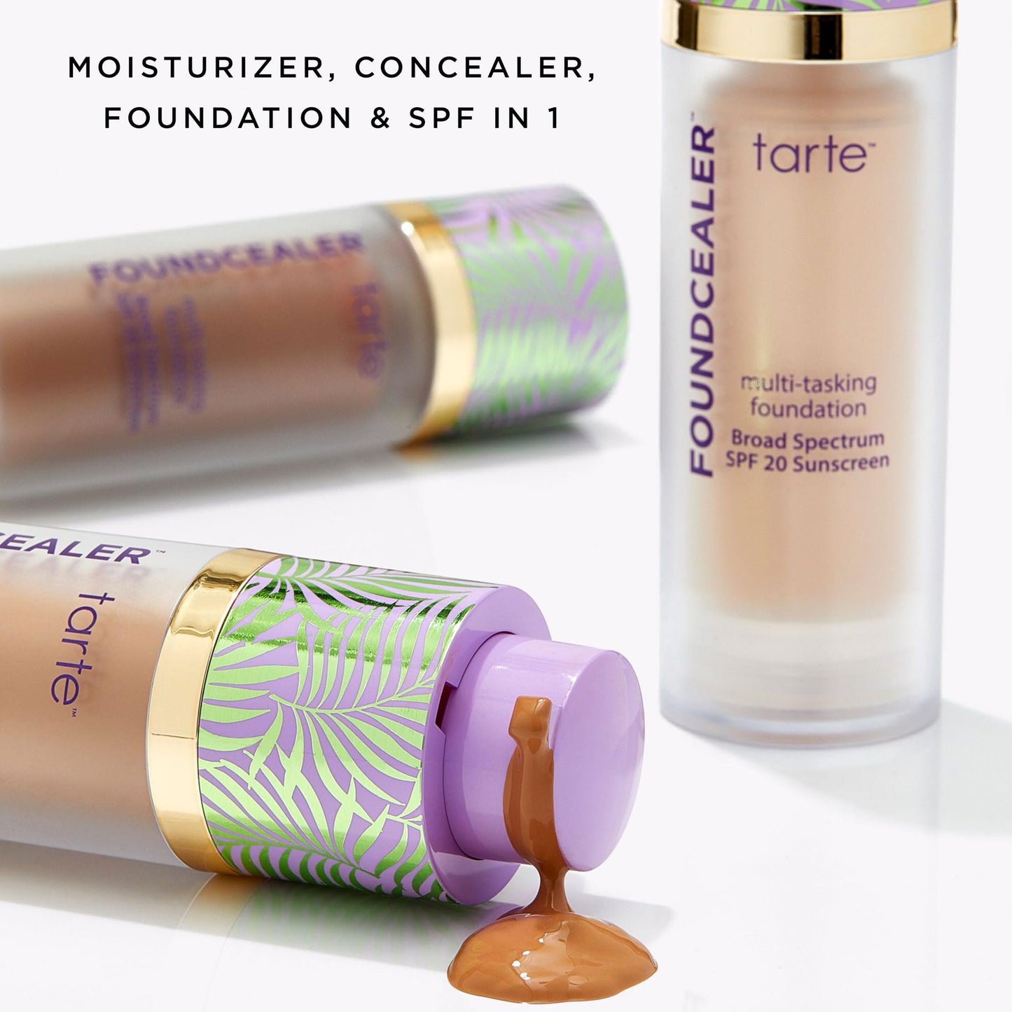 tarte babassu foundcealer dewy foundation Broad Spectrum SPF 20 Sunscreen – Foundation & Concealer in 1, Vegan Skincare Makeup, Medium Coverage, Cruelty-Free, full size, 8B porcelain beige