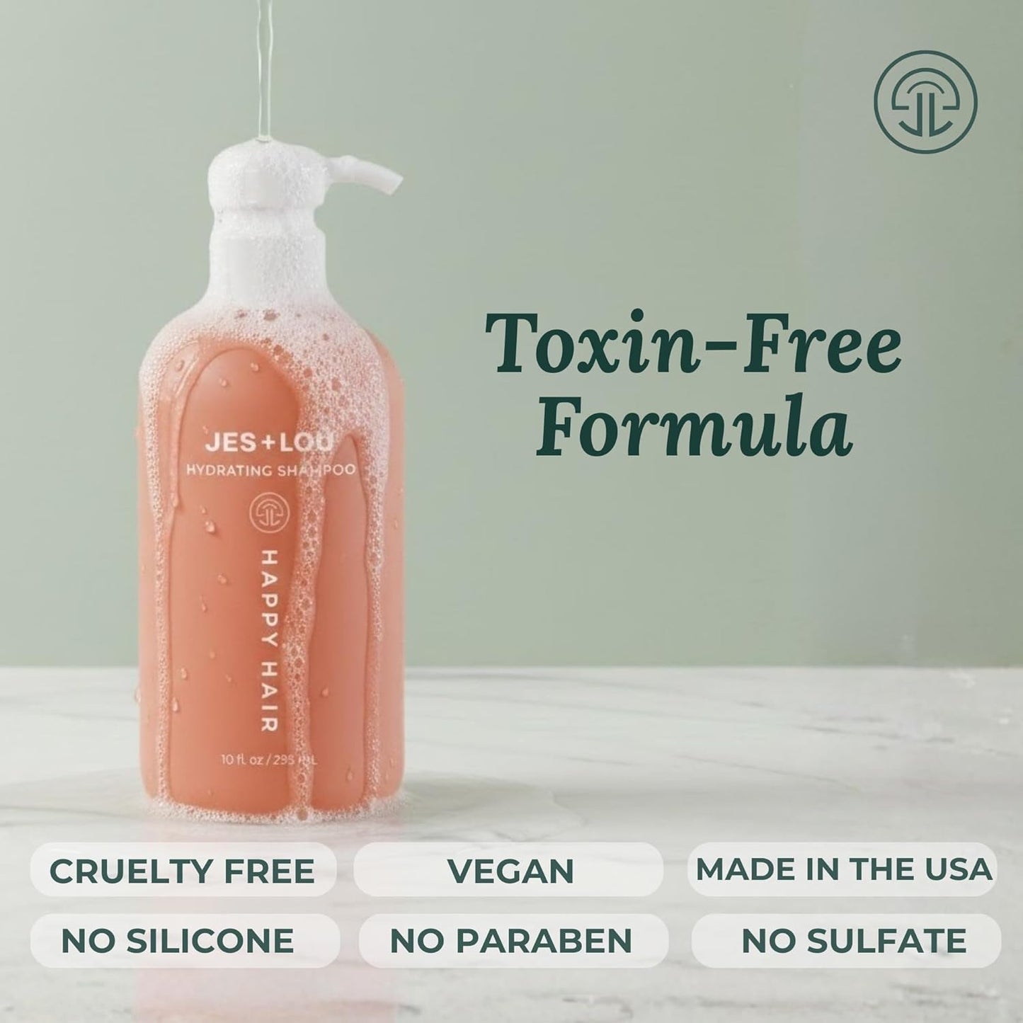 Sulfate-Free Hydrating Shampoo - Natural Ingredients for Dry Hair | Vegan, Paraben-Free, 10 oz