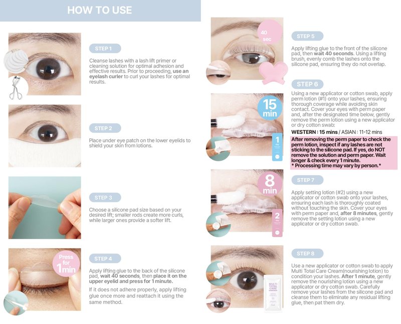 Korean Lash Lift Kit - Eye Brow Lamination Kit Eyelash Perm Kit Eyelash Lift Kit Lash Perm Eyebrow Lamination