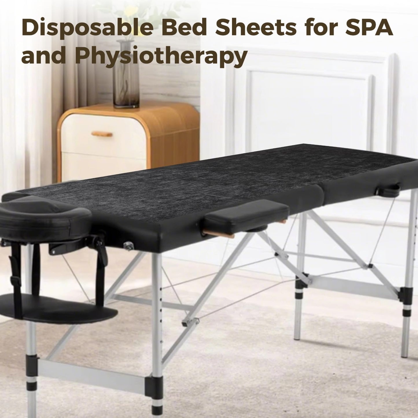 100 PCS Disposable Bed Sheets for Massage Table, 31" x 71" in Non-Woven Massage Table Cover, Disposable Bed Sheets for Spa Beds, Estheticians, Hotels, and Beauty Salons（Blue）
