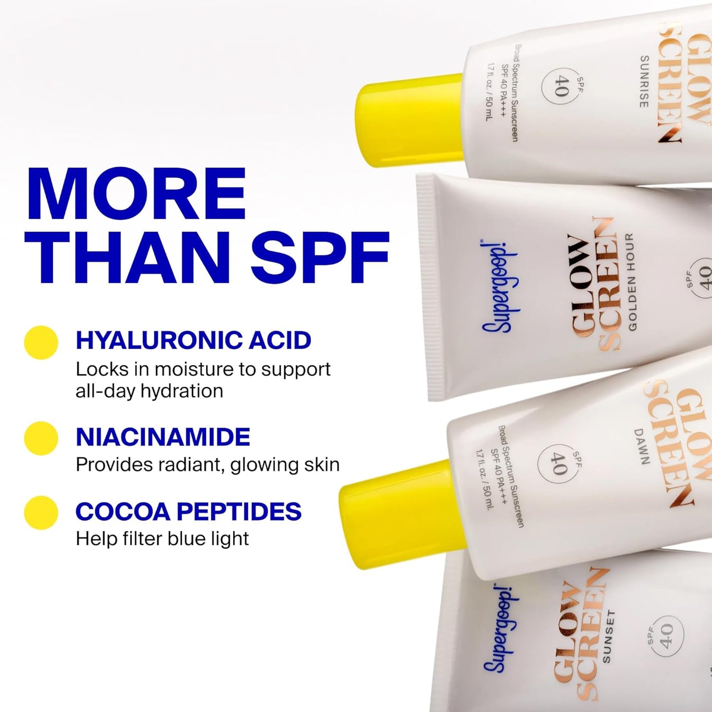 Supergoop! Glowscreen SPF 40 - Tinted Sunscreen Primer with Hydration & Blue Light Protection | 1.7 oz
