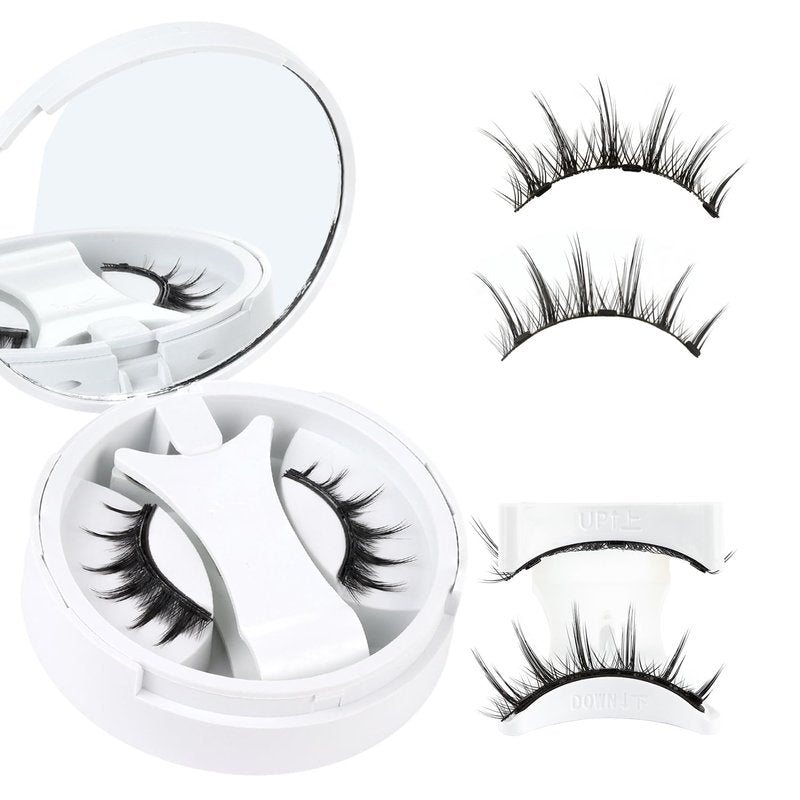 Veleasha Magnetic Eyelashes Magnetic Lashes with Applicator Manga Lashes Natural Look Reusable No Glue Easy to Apply & Remove Spiky False Eyelashes Lash Wispy (chic pro)