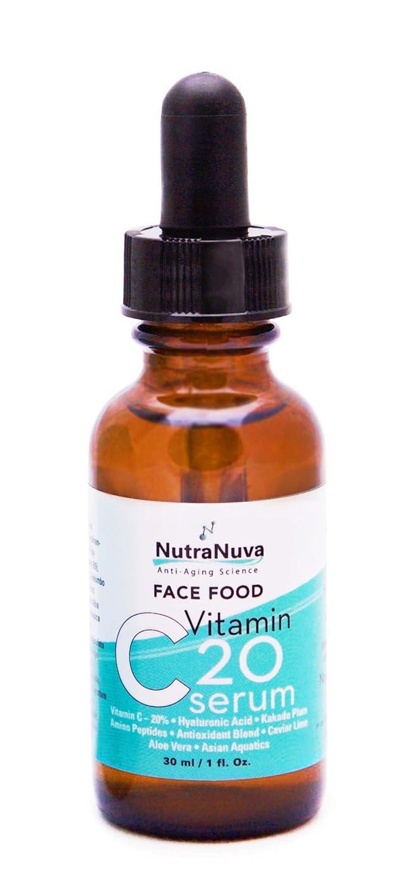 Vitamin C Serum - Anti-Aging 20% Complex with Hyaluronic Acid & Peptides | Vegan Formula, 1 fl. Oz