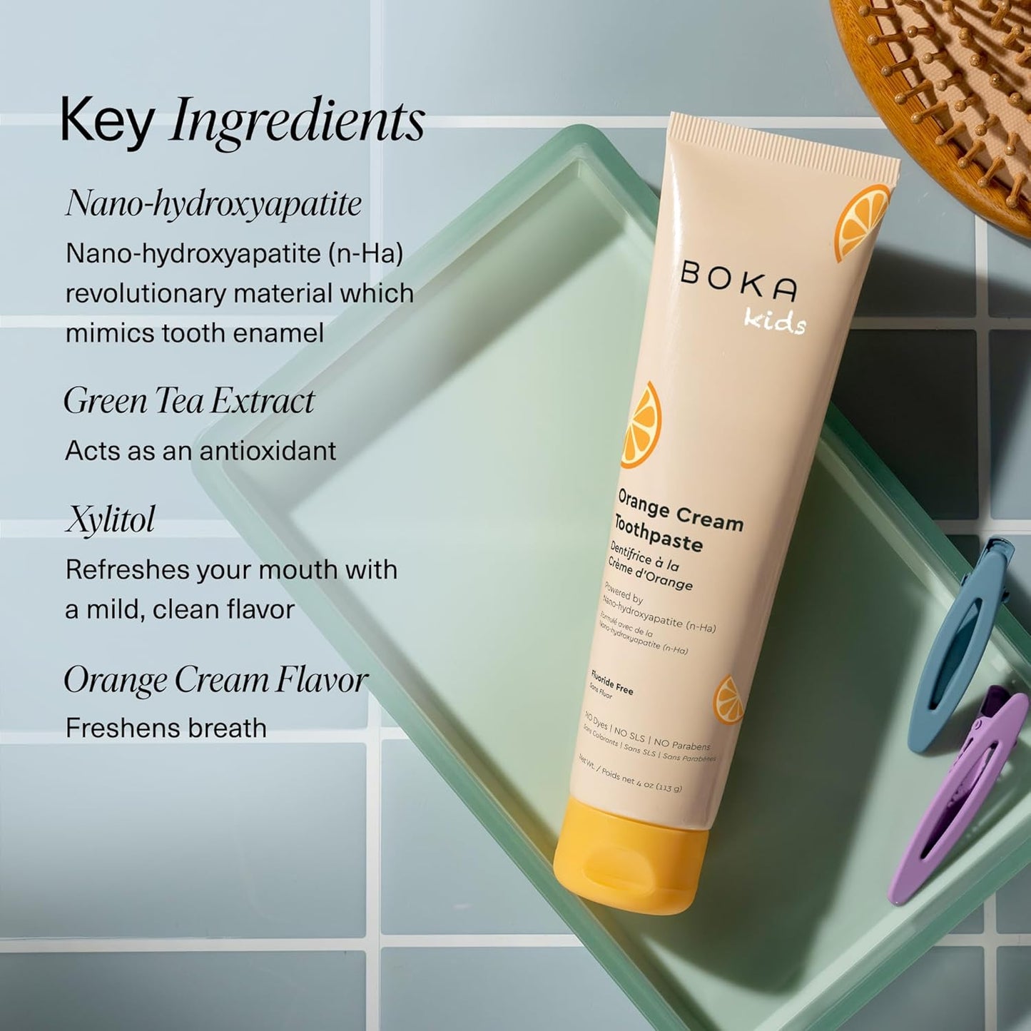 Fluoride-Free Nano Hydroxyapatite Toothpaste - Orange Cream Flavor | 4 oz, 3-Pack