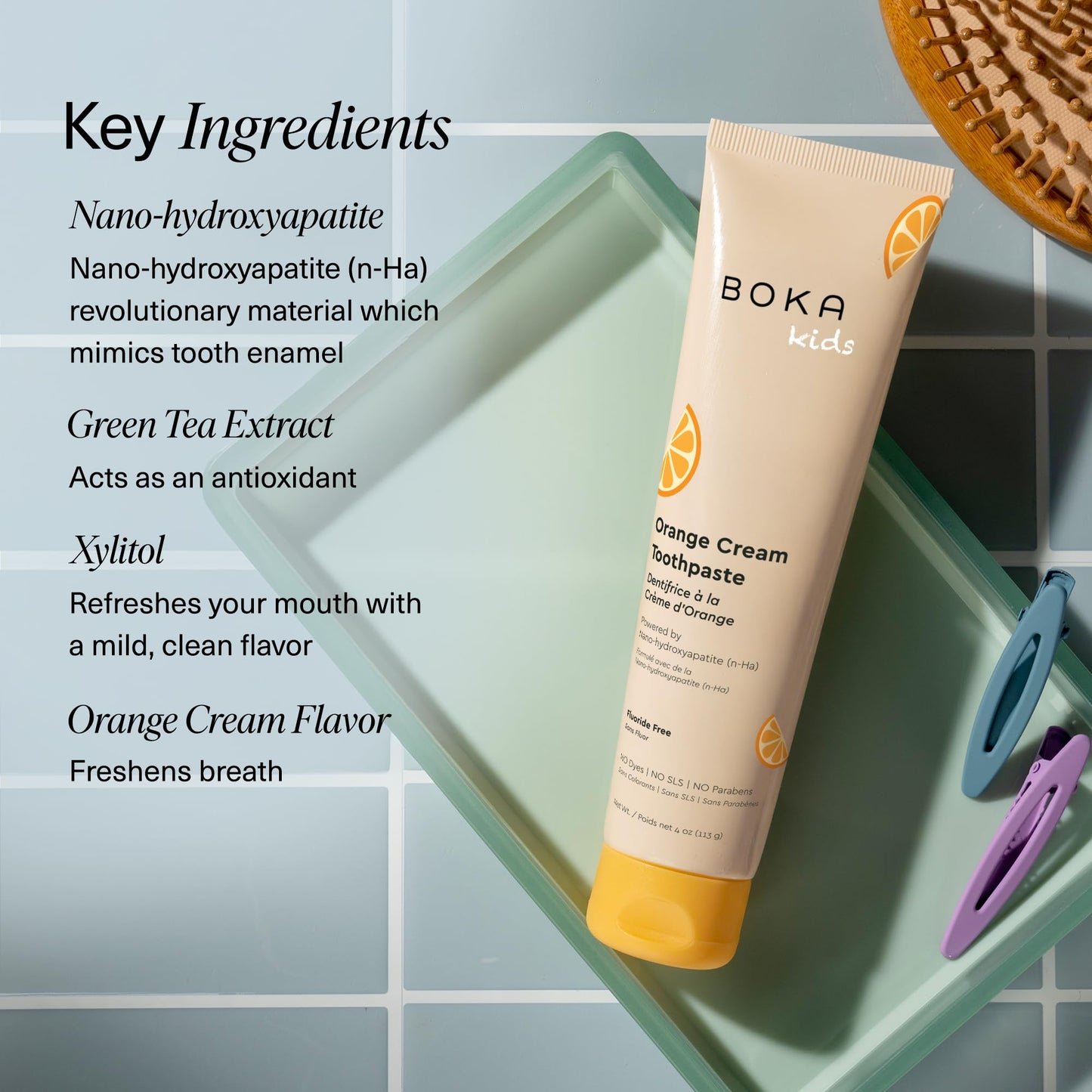 Boka Fluoride Free Toothpaste Nano Hydroxyapatite Toothpaste - Orange Cream Flavor, 4 oz 1Pk