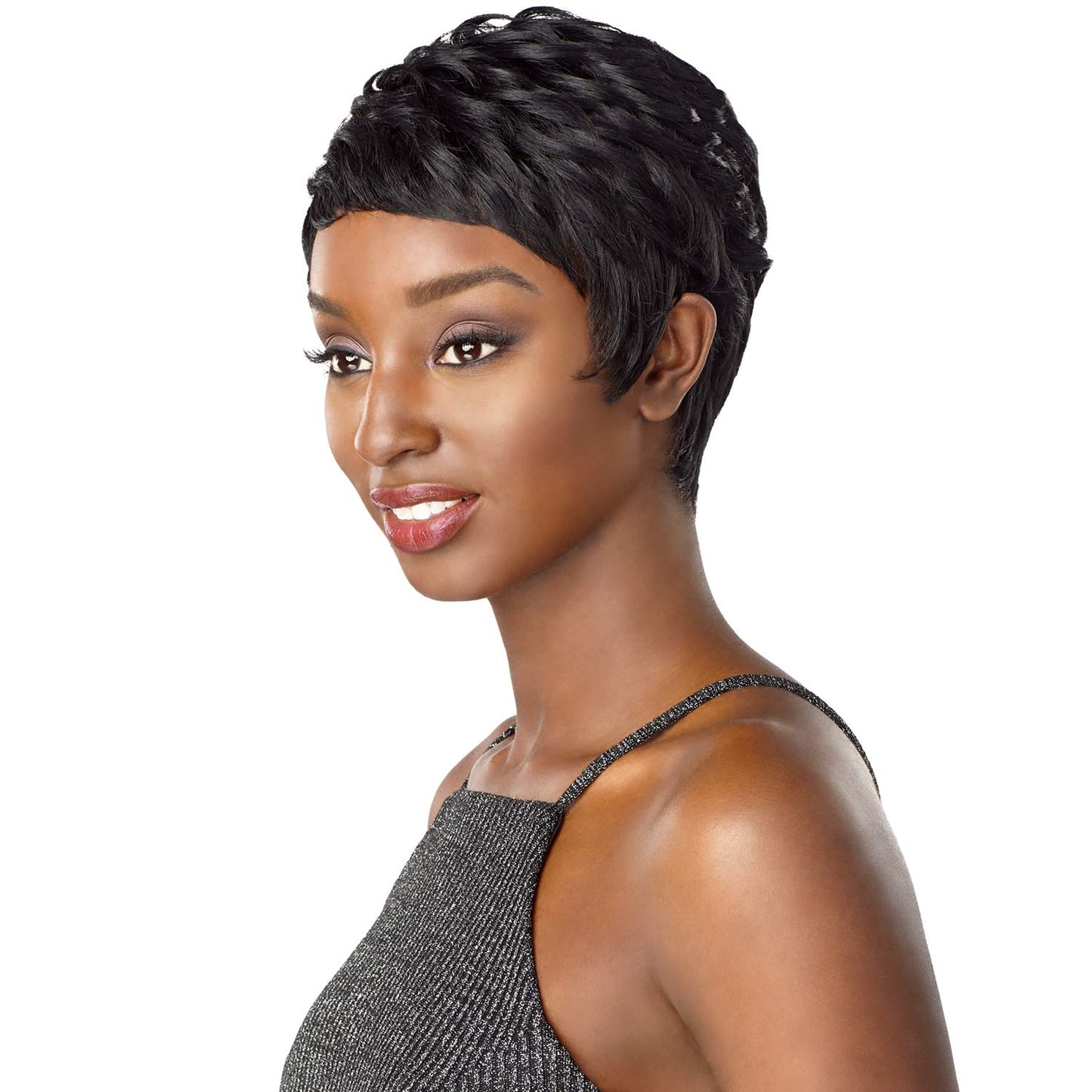 Sensationnel Instant fashion wig - IFW Anita Synthetic Quick on the Go Styling Comfort Pre Made Styled (1B OFFBLACK)