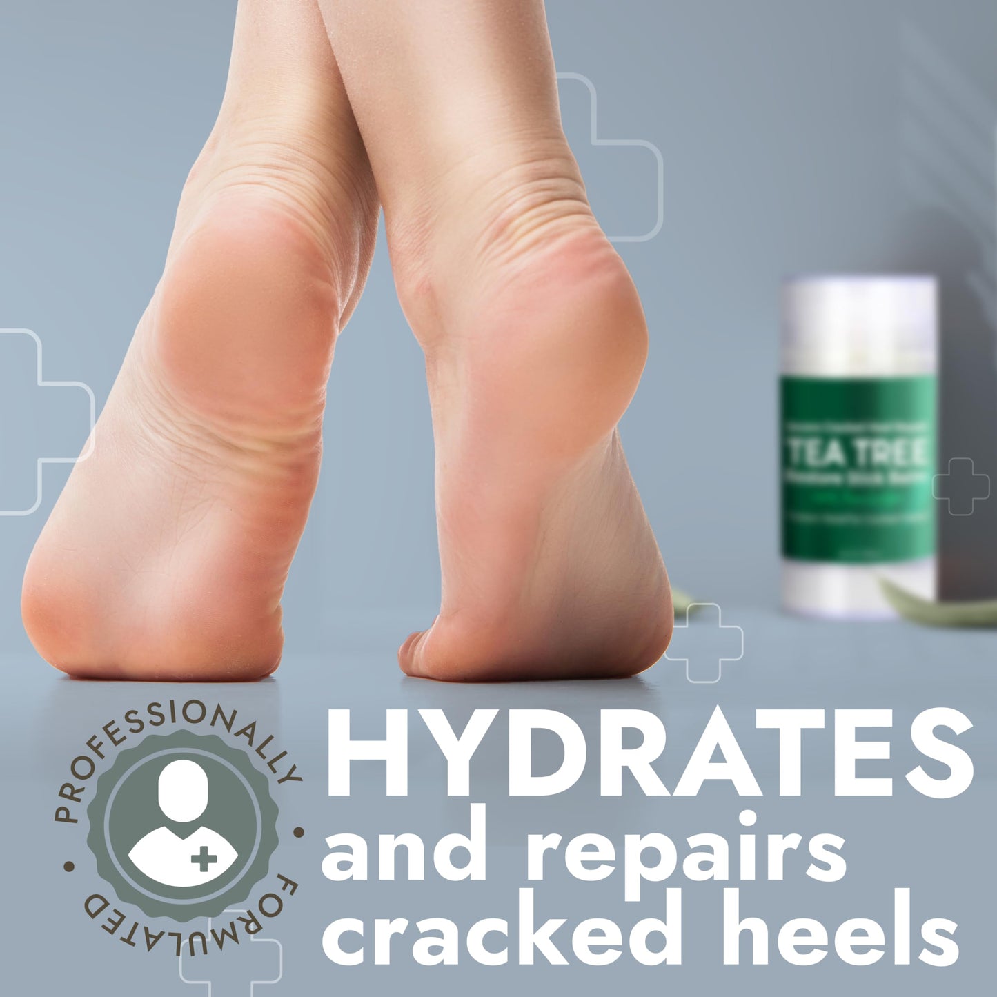 Foot Cream with Tea Tree Oil | Antifungal Cream to Soothes Cracked Heels, Dry Skin & Itchy Feet | Helps with Athlete’s Foot, Nail Fungus & Jock Itch | Relieves Itching & Burning | 4.05 fl oz