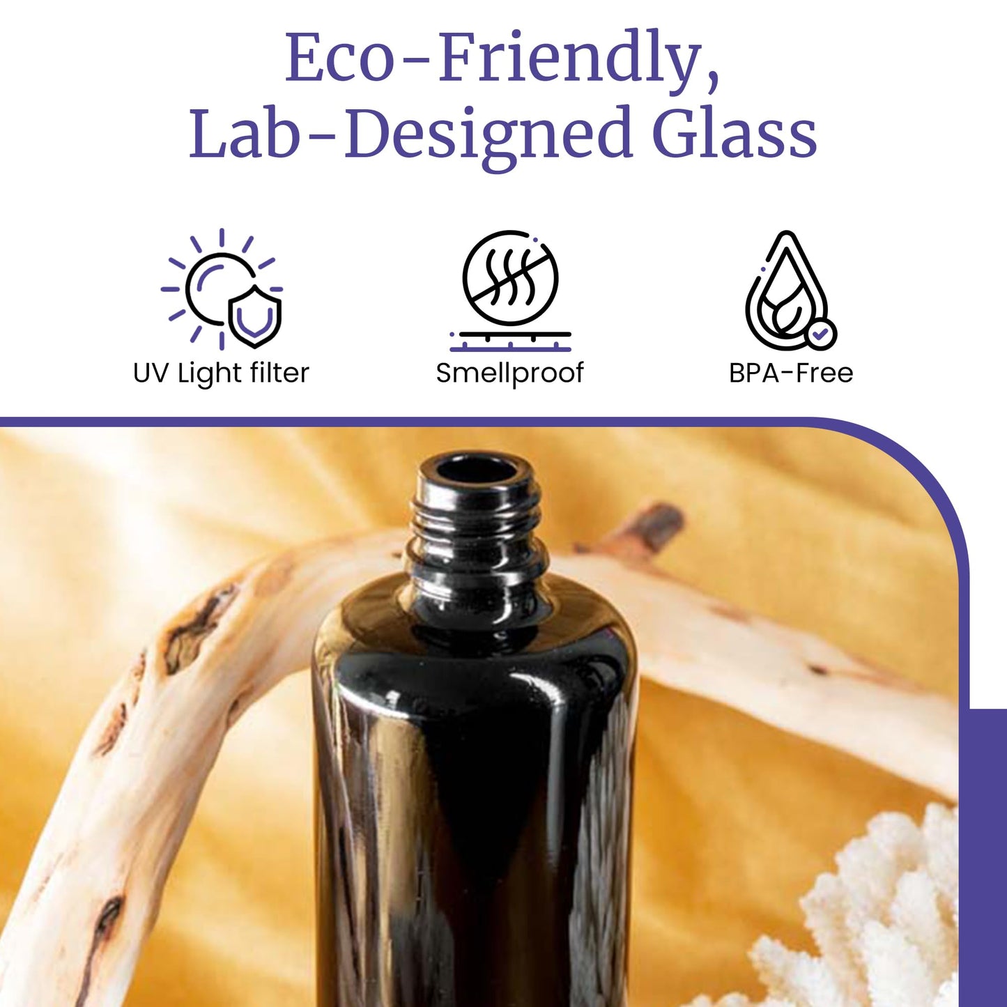 Infinity Jars 200 ML(6.7 fl oz) Black UV‑Blocking Glass Easy‑Pour Screw‑Top Bottle – Airtight, Smell‑Proof Mini Container for Oils, Spices, Perfumes, DIY Samples 3-Pack