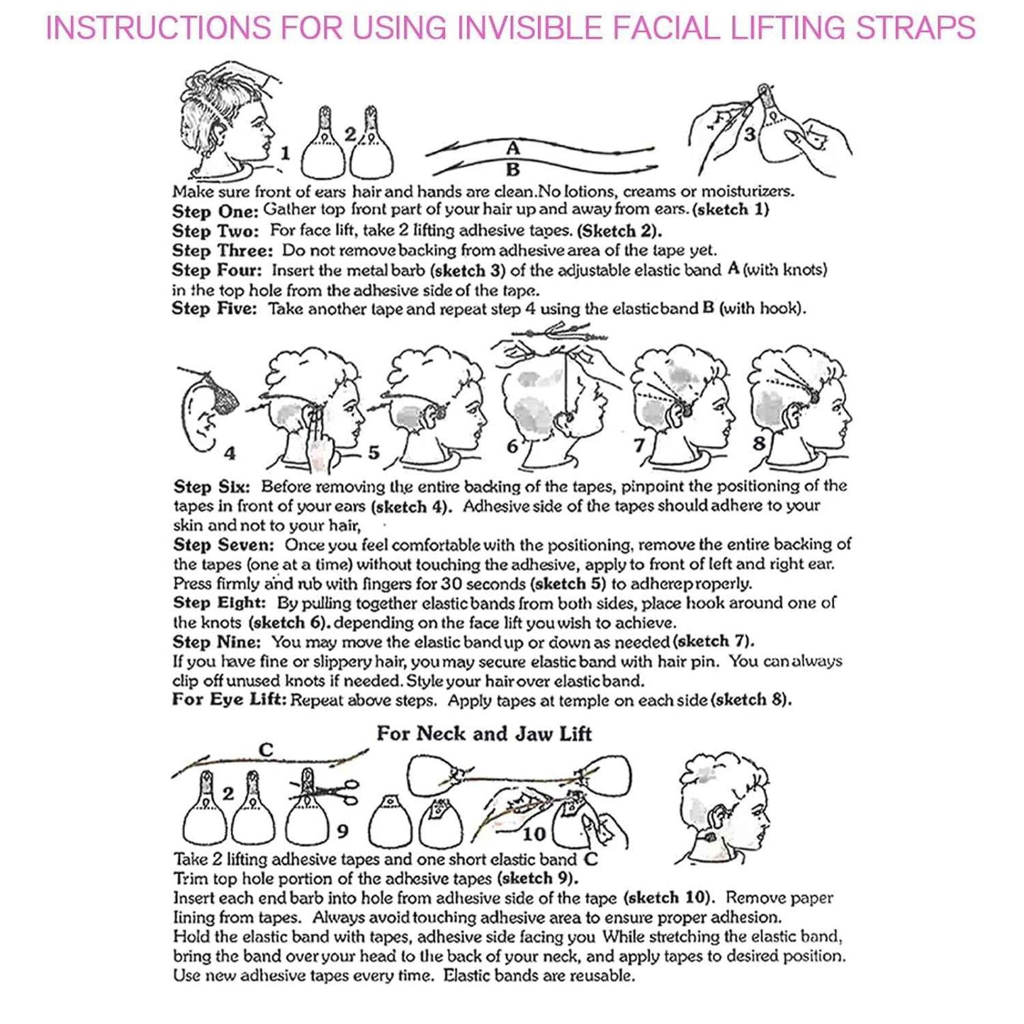 Face Lift tape Invisible,120pcs Facelift Tape, Instant Face Tape Strings for Lifting Sagging Skin,Faces Tapes Lifting Invisible for Eyes and Brows,Face and Neck Cosmetic Tapes for Makeup (White)