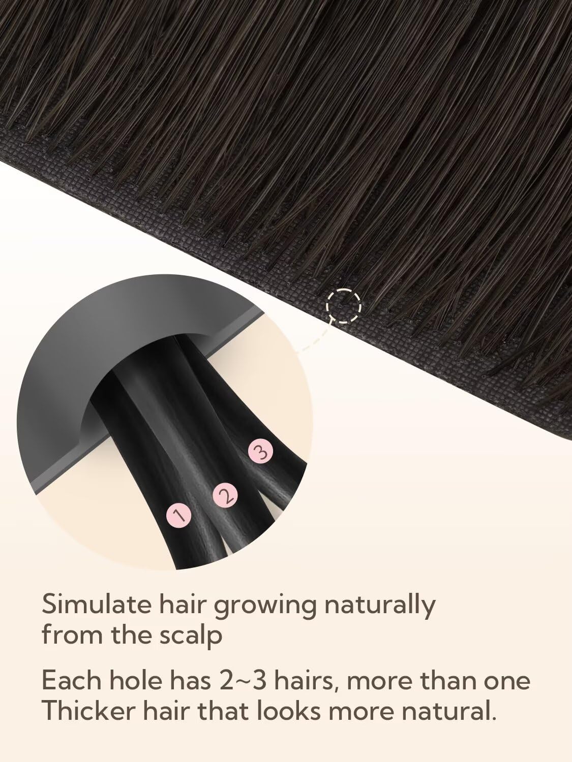 Invisi Edge Tape-In Hair Extensions - 10 Inch 30g 20pcs Dark Brown Seamless Real Remy Hair