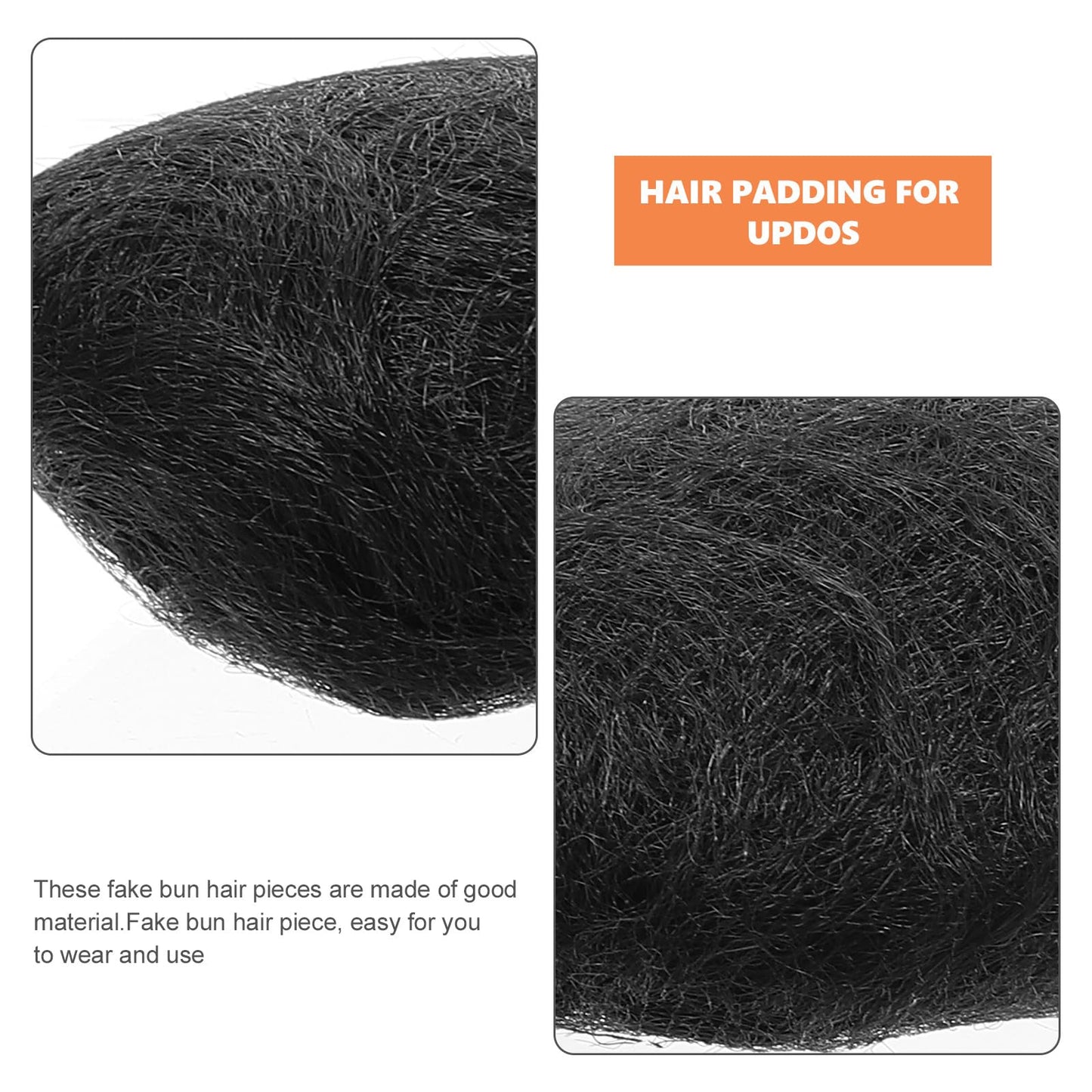 FOMIYES Hair Padding for Updos 2 Pcs Wig Hair Pad Buns Piece Chignon Pieces Bride Black Ball Modeling High Temperature Wire Bun Updo Extension