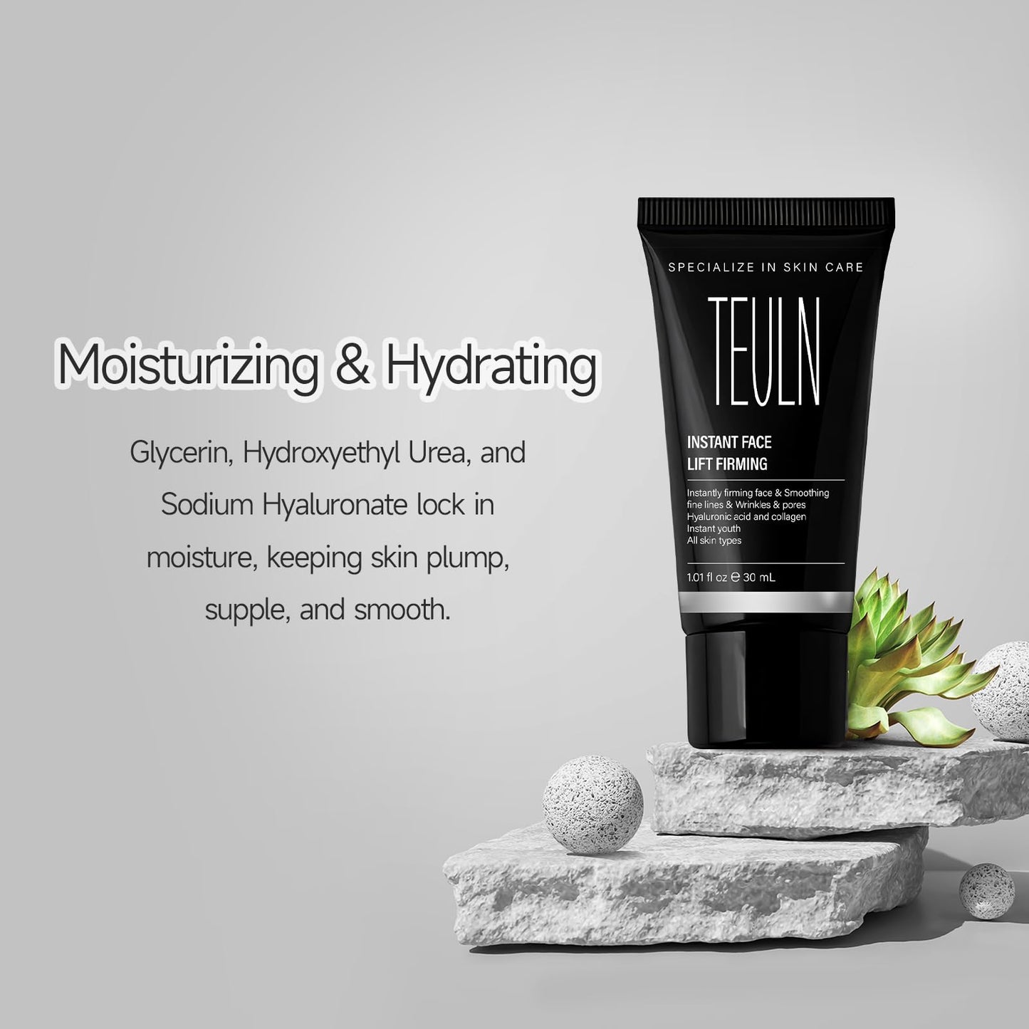 TEULN Instant Face Lift Cream,Instant Face Tightener, Smoothing Fine Lines, Wrinkles and Pores,face Tightening and Lifting，Rapidly Improves the Look of Aged Skin 30ml/1.01oz