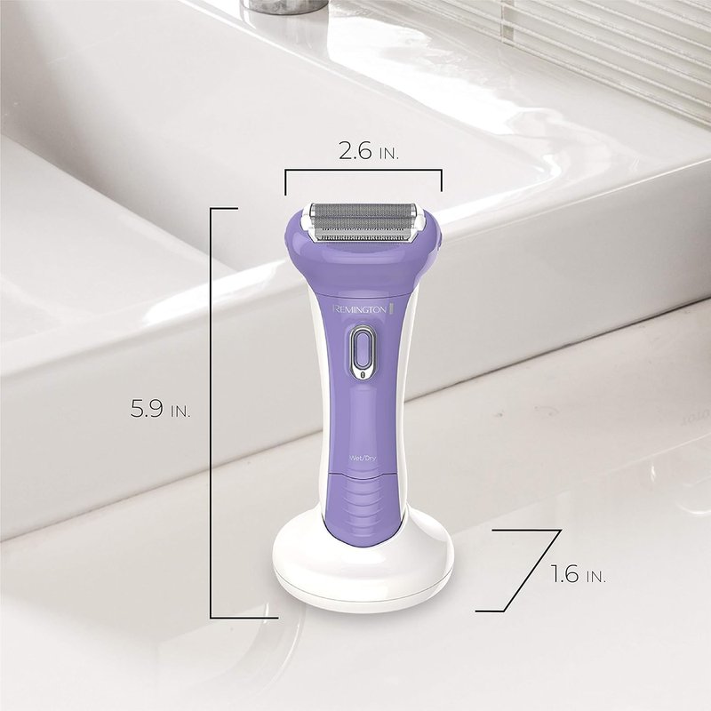 Remington Electric Shaver for Women - 4-Blade Smooth Glide Foil & Bikini Trimmer | Wet/Dry Use, Almond Oil Strip