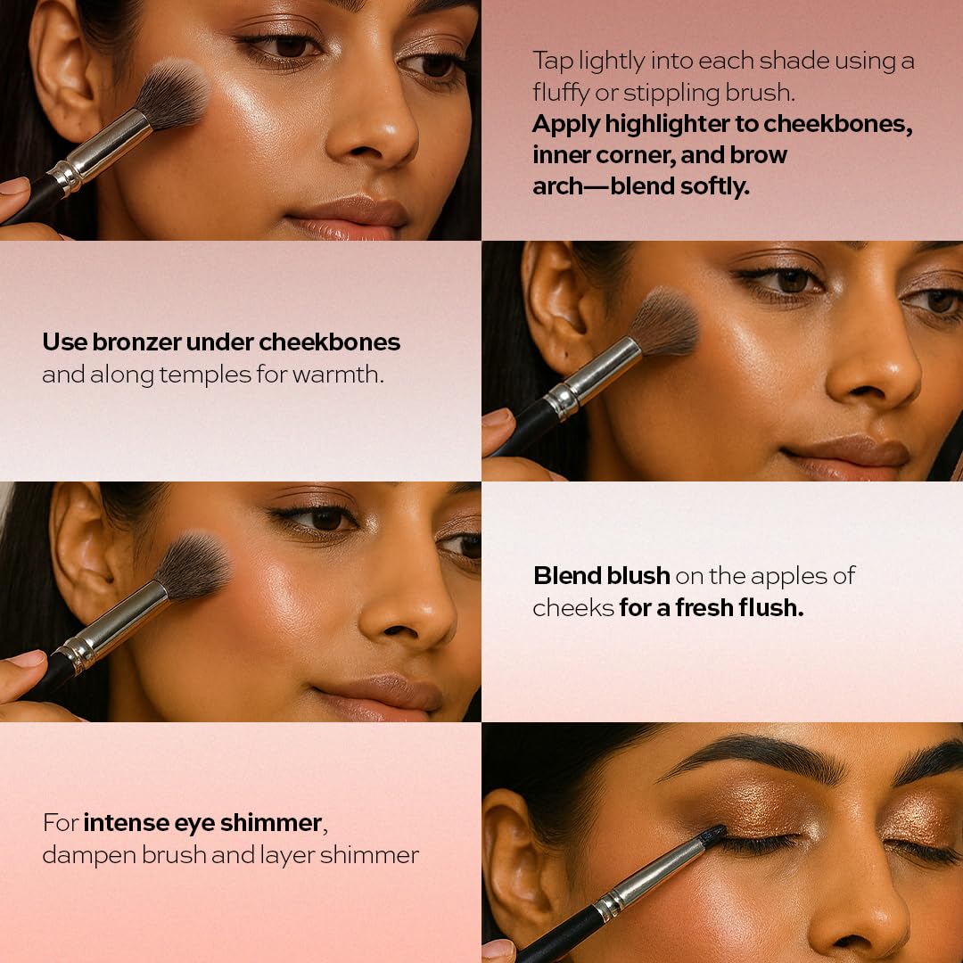Makeup Revolution Cheek Kit, Take A Breather: 12 Shimmery Pink & Beige Cheek Shades in a Compact Palette