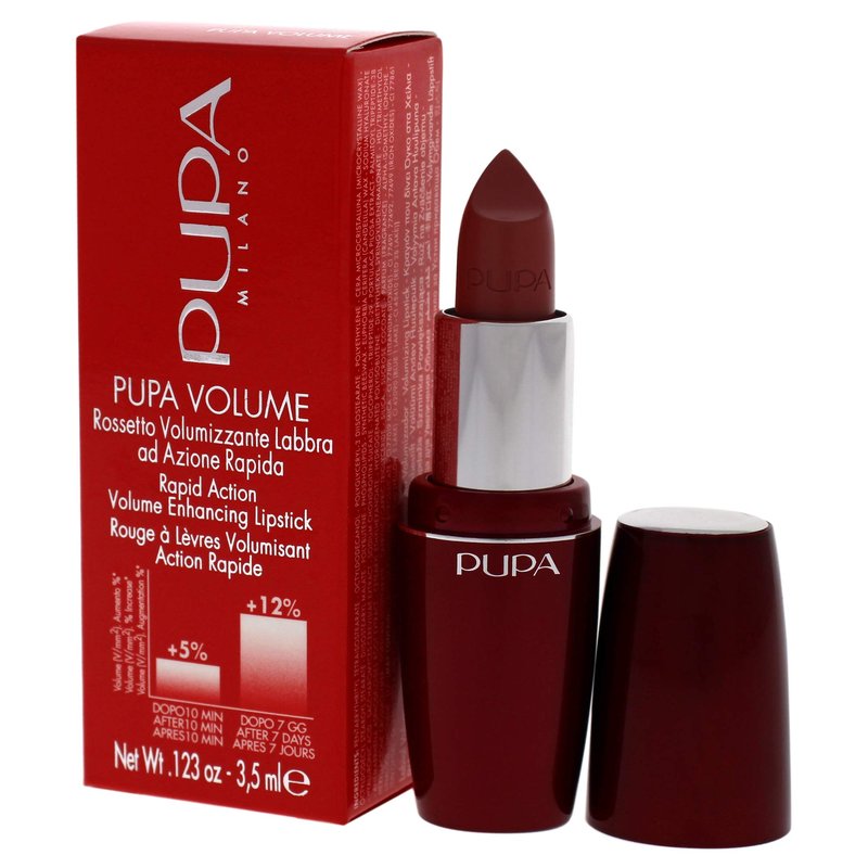 Pupa Milano Volume Enhancing Lipstick - Bright And Defined Lips - Smooth, Super Creamy And Comfortable Texture - Combats Flaking And Discomfort - Rapid Action - 104 Powder Rose - 0.123 Oz