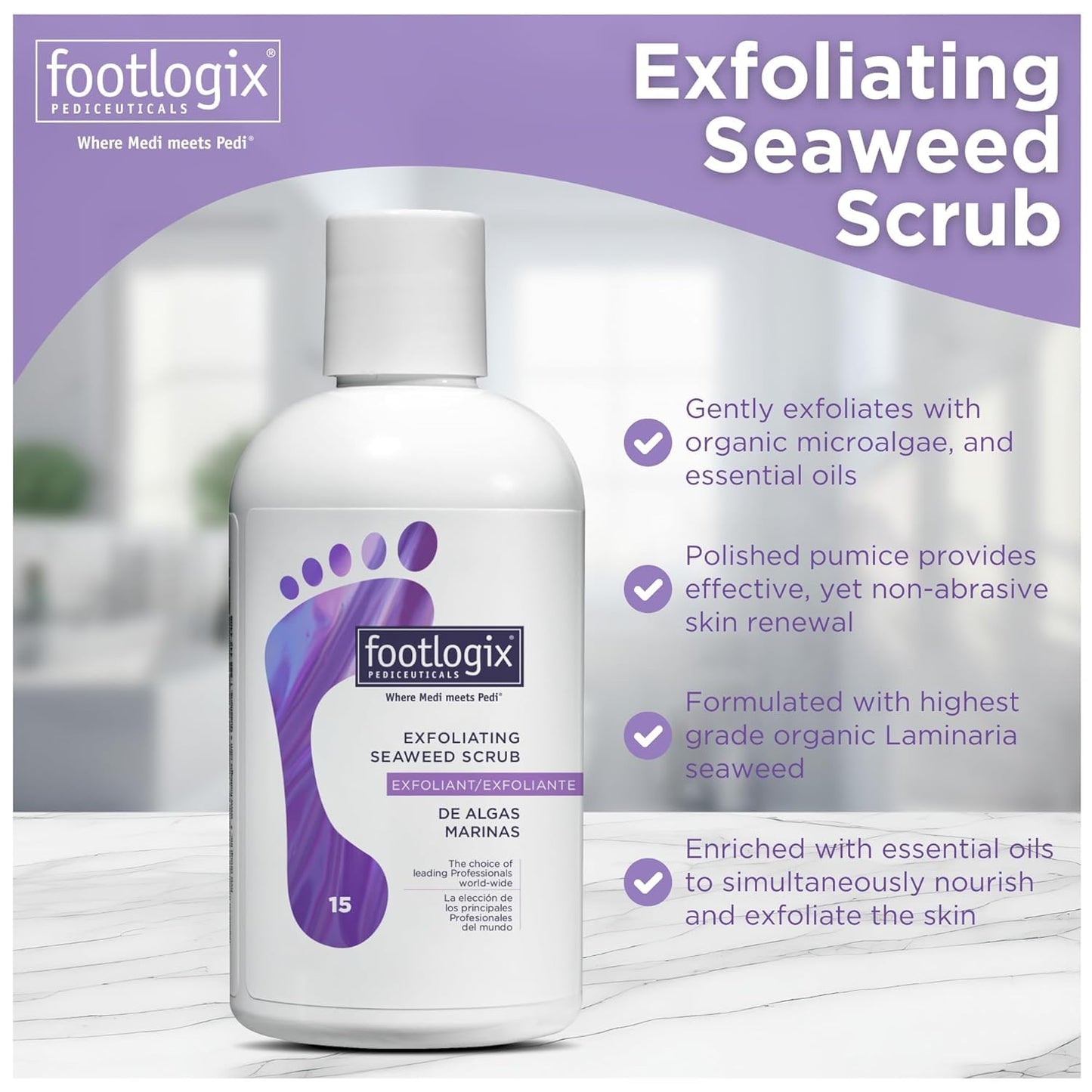 FOOTLOGIX Exfoliating Seaweed Scrub, 8.45 oz
