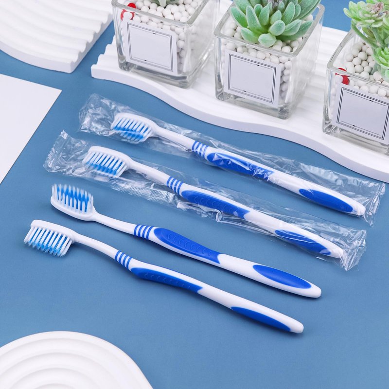 SLequipo 200 Prepasted Disposable Toothbrushes Individually Wrapped Pre Pasted Toothbrushes Soft Bristle Travel Tooth Brush Single Use Wrapped for Hotel, Camping, Travel and Gift for The Homeless