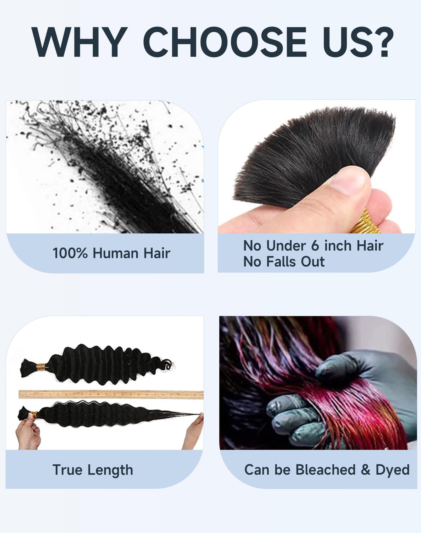 Human Braiding Hair For Boho Braids 110g Curly Boho Hair For Braiding Knotless 12A 100% Unprocessed Brazilian Virgin Hair Extensions Bulk Bohemian 4 Bundles/Pack Natural Color 20Inch