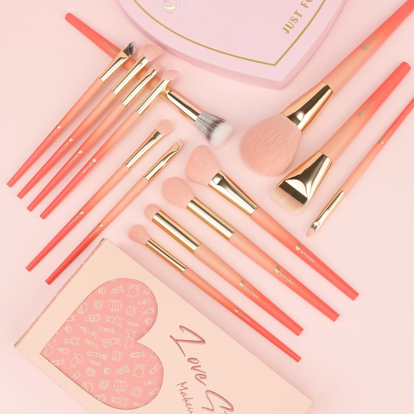 DUcare Makeup Brushes 14Pcs Makeup Brush Set Premium Synthetic Kabuki Foundation Blending Face Powder Blush Concealers Eye Shadows Brushes