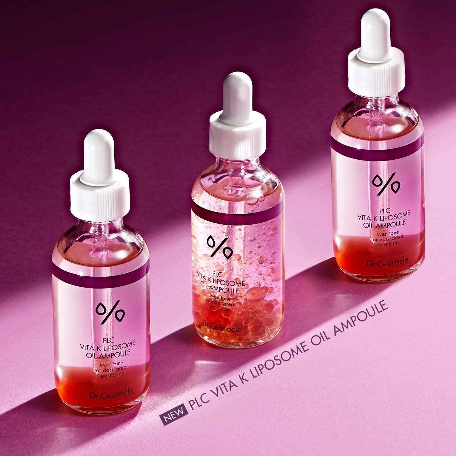 Dr.Ceuracle PLC Vita K Liposome Oil Ampoule - Post Laser Care with Vitamin K, Glowing Serum for Uneven & Dull Skin, Korean Skincare (50 ml / 1.69 fl. oz.)