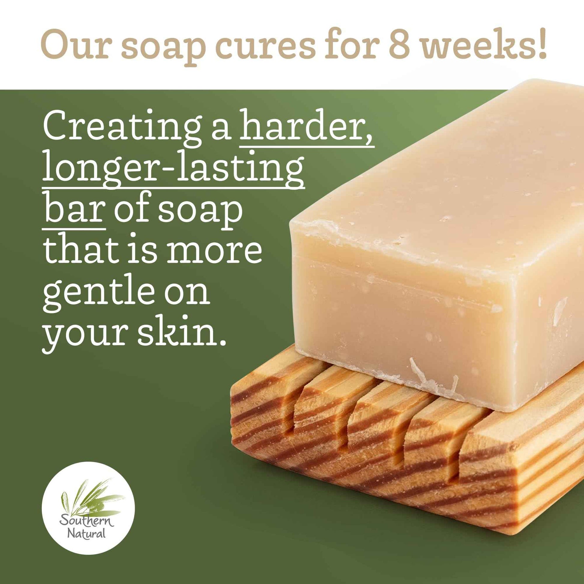 Southern Natural Handmade Goat Milk Soap Bar - Nourishing Cleanser for Dry and Sensitive Skin, Homemade Face & Body Wash with Rosemary Mint, Spearmint Essential Oil, 2-Pack (4-4.5 oz)